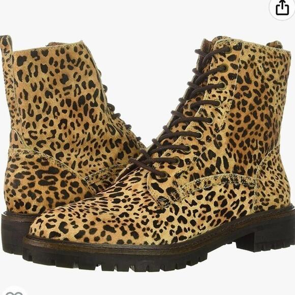 LUCKY BRAND NWOT IDARA HAIRCALF COMBAT‎ BOOTS SIZE 11M - Picture 1 of 7